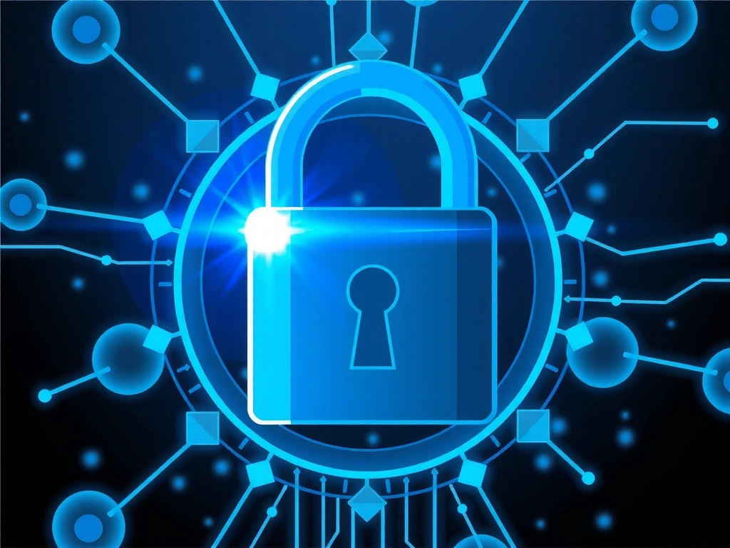 A lock icon surrounded by digital data streams, representing robust data security measures.